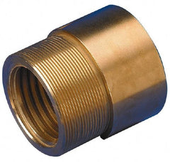 Keystone Threaded Products - 1-1/2" Long, 1-1/2" High, 1/2" Thread Length, Bronze, Left Hand, Round, Precision Acme Nut - 1.375-16 Thread Size, 2C Class of Fit - First Tool & Supply