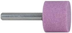 Grier Abrasives - 1 x 3/4" Head Diam x Thickness, W219, Cylinder, Aluminum Oxide Mounted Point - First Tool & Supply