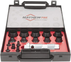 Mayhew - 16 Piece, 1/8 to 1-3/16", Hollow Punch Set - Comes in Plastic Case - First Tool & Supply