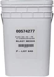 Made in USA - Coarse/Medium Grade Crushed Glass - 40 to 70 Grit, 50 Lb Pail - First Tool & Supply