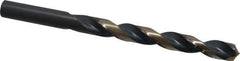 Triumph Twist Drill - 0.377" 135° High Speed Steel Jobber Drill - Oxide/Gold Finish, Right Hand Cut, Spiral Flute, Straight Shank, 5" OAL, Split Point - First Tool & Supply