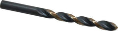 Triumph Twist Drill - 0.386" 135° High Speed Steel Jobber Drill - Oxide/Gold Finish, Right Hand Cut, Spiral Flute, Straight Shank, 5-1/8" OAL, Split Point - First Tool & Supply