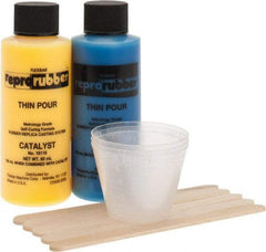 Flexbar - 130 ml Thin Pour Casting Material Kit - Thin Pour, 130 ml Kit, 1 Bottle of Base Material, 1 Bottle of Catalyst, 5 Measuring Cups, 10 Stirring Sticks - First Tool & Supply