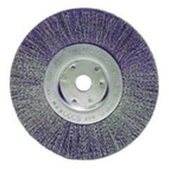 6" Diameter - 1/2-5/8" Arbor Hole - Crimped Steel Wire Straight Wheel - First Tool & Supply