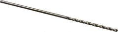 Interstate - #63 140° High Speed Steel Jobber Drill - Bright Finish, Right Hand Cut, Spiral Flute, Straight Shank, 1-1/2" OAL, Standard Point - First Tool & Supply