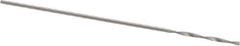 Interstate - #79 140° High Speed Steel Jobber Drill - Bright Finish, Right Hand Cut, Spiral Flute, Straight Shank, 3/4" OAL, Standard Point - First Tool & Supply