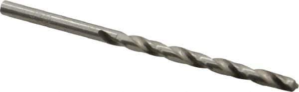 Interstate - 5/32" 118° High Speed Steel Jobber Drill - Bright Finish, Right Hand Cut, Spiral Flute, Straight Shank, 3-1/8" OAL, Standard Point - First Tool & Supply