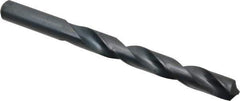 Interstate - 43/64" 118° High Speed Steel Jobber Drill - Oxide Finish, Right Hand Cut, Spiral Flute, Straight Shank, 7-5/8" OAL, Standard Point - First Tool & Supply