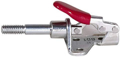 De-Sta-Co - 16,000 Lb Load Capacity, Flanged Base, Carbon Steel, Standard Straight Line Action Clamp - 4 Mounting Holes, 0.41" Mounting Hole Diam, 0.99" Plunger Diam, Straight Handle - First Tool & Supply