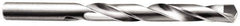 Made in USA - 11/16" 135° Carbide-Tipped Jobber Drill - Bright Finish, Right Hand Cut, Spiral Flute, Straight Shank, 7-5/8" OAL, Split Point - First Tool & Supply