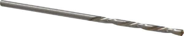 Made in USA - #50 118° High Speed Steel Jobber Drill - Bright Finish, Left Hand Cut, Spiral Flute, Straight Shank, 2" OAL, Standard Point - First Tool & Supply