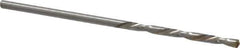 Made in USA - #50 118° High Speed Steel Jobber Drill - Bright Finish, Left Hand Cut, Spiral Flute, Straight Shank, 2" OAL, Standard Point - First Tool & Supply