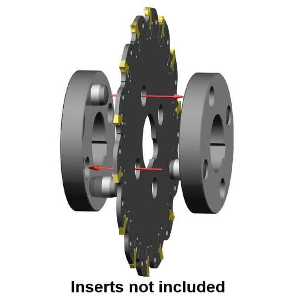 Kennametal - Arbor Hole Connection, 0.1575" Cutting Width, 1.378" Depth of Cut, 125mm Cutter Diam, 1.2598" Hole Diam, 11 Tooth Indexable Slotting Cutter - KVNS Toolholder, 3.900 Insert - First Tool & Supply