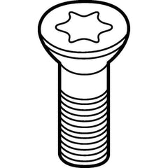 Kennametal - Torx Cap Screw for Indexable Roughing - M4 Thread, For Use with Inserts - First Tool & Supply