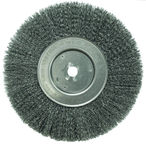 10" Diameter - 3/4" Arbor Hole - Crimped Steel Wire Straight Wheel - First Tool & Supply