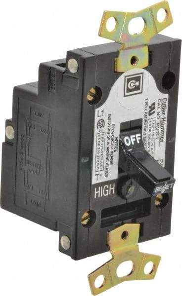 Eaton Cutler-Hammer - 1 Pole, 0.4 to 16 Amp, NEMA, Open Toggle Manual Motor Starter - 43.2mm Wide x 40.1mm Deep x 96.8mm High, 1 hp at 120/240 V, 1 hp at 277 V, 1/4 hp at 120/240 V & 1/4 hp at 32 V, CSA Certified & UL Listed - First Tool & Supply