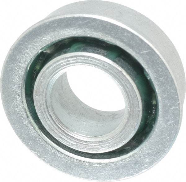 Value Collection - 1/2" Bore Diam, 1-1/8" OD, Open Unground Full Complement Radial Ball Bearing - With Flange, 1 Row, Round Bore, 533 Lb Dynamic Capacity - First Tool & Supply