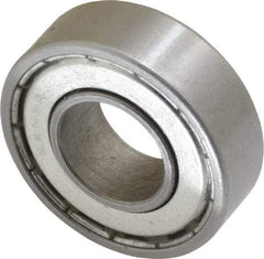 Value Collection - 5/8" Bore Diam, 1-3/8" OD, Double Shield Unground Retainer Type Radial Ball Bearing - 7/16" Wide, 1 Row, Round Bore, 915 Lb Dynamic Capacity - First Tool & Supply