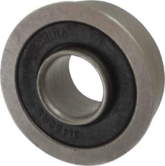 Value Collection - 3/8" Bore Diam, 7/8" OD, Double Seal Unground Retainer Type Radial Ball Bearing - With Flange, 1 Row, Round Bore, 450 Lb Dynamic Capacity - First Tool & Supply