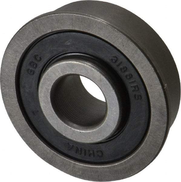 Value Collection - 3/8" Bore Diam, 1-1/8" OD, Double Seal Unground Retainer Type Radial Ball Bearing - With Flange, 1 Row, Round Bore, 691 Lb Dynamic Capacity - First Tool & Supply