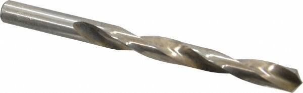 Interstate - 27/64" 130° High Speed Steel Jobber Drill - Bright Finish, Right Hand Cut, Spiral Flute, Straight Shank, 5-3/8" OAL, Standard Point - First Tool & Supply