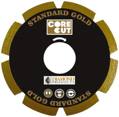 Core Cut - 8" Diam, 20mm Arbor Hole Diam, Wet & Dry Cut Saw Blade - Diamond-Tipped, Standard Round Arbor - First Tool & Supply