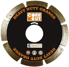 Core Cut - 10" Diam, 20mm Arbor Hole Diam, Wet & Dry Cut Saw Blade - Diamond-Tipped, Diamond Arbor - First Tool & Supply