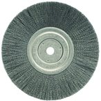 8" Diameter - 5/8" Arbor Hole - Crimped Stainless Straight Wheel - First Tool & Supply
