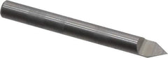 Accupro - 60° Incl Angle, 5/32" Shank Diam, 1-1/2" OAL, 5/32" Cut Diam, Conical Engraving Cutter - 3/16" LOC, 1 Flute, Right Hand Cut, Micrograin Solid Carbide, Uncoated - First Tool & Supply