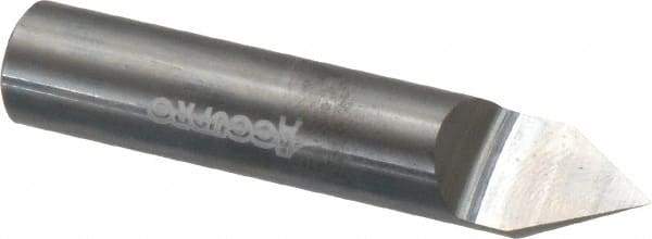 Accupro - 60° Incl Angle, 3/8" Shank Diam, 2" OAL, 3/8" Cut Diam, Conical Engraving Cutter - 1/2" LOC, 1 Flute, Right Hand Cut, Micrograin Solid Carbide, Uncoated - First Tool & Supply