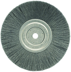 8" Diameter - 5/8" Arbor Hole - Crimped Stainless Straight Wheel - First Tool & Supply