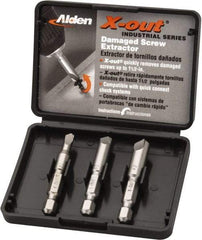 Alden - 3 Piece Quick-Connect Screw Extractor/Drill Set - Screw Range #6 to #14 - First Tool & Supply