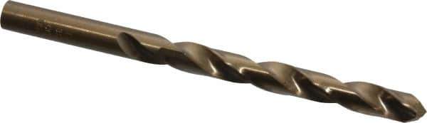 Triumph Twist Drill - 11/32" 135° Cobalt Jobber Drill - Oxide/Gold Finish, Right Hand Cut, Spiral Flute, Straight Shank, 4-3/4" OAL, Split Point - First Tool & Supply