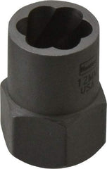 Irwin Hanson - 3/8" Drive Reverse Spiral Flute Hex Bolt Remover - 12mm Hex, 2" OAL - First Tool & Supply