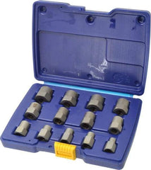 Irwin Hanson - 13 Piece Bolt Extractor Set - 3/8" Drive, Molded Plastic Case - First Tool & Supply