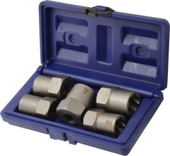 Irwin Hanson - 5 Piece Bolt Extractor Set - 1/2" Drive, Molded Plastic Case - First Tool & Supply