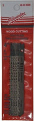 Milwaukee Tool - 4" Long, 6 Teeth per Inch, High Carbon Steel Jig Saw Blade - Toothed Edge, 0.2813" Wide x 0.043" Thick, U-Shank - First Tool & Supply