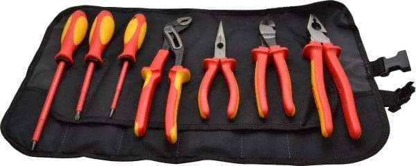 Knipex - 7 Piece Insulated Hand Tool Set - Comes in Tool Roll - First Tool & Supply