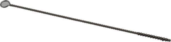 PRO-SOURCE - 1" Long x 1/8" Diam Stainless Steel Twisted Wire Bristle Brush - Single Spiral, 6" OAL, 0.003" Wire Diam, 0.085" Shank Diam - First Tool & Supply