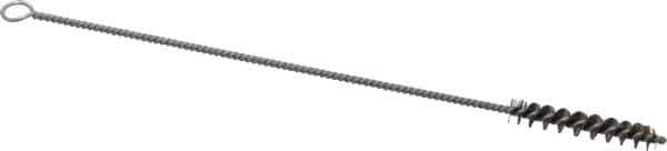 PRO-SOURCE - 1-1/2" Long x 1/4" Diam Steel Twisted Wire Bristle Brush - Single Spiral, 7" OAL, 0.005" Wire Diam, 0.085" Shank Diam - First Tool & Supply