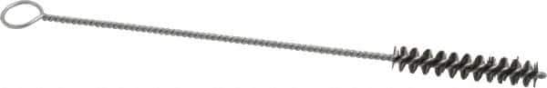 PRO-SOURCE - 2" Long x 3/8" Diam Steel Twisted Wire Bristle Brush - Single Spiral, 8" OAL, 0.006" Wire Diam, 0.11" Shank Diam - First Tool & Supply