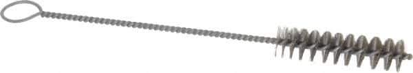 PRO-SOURCE - 2-1/2" Long x 11/16" Diam Steel Twisted Wire Bristle Brush - Single Spiral, 9" OAL, 0.008" Wire Diam, 0.142" Shank Diam - First Tool & Supply