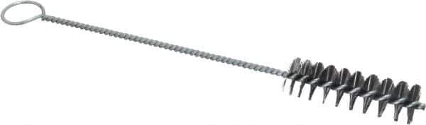 PRO-SOURCE - 2-1/2" Long x 3/4" Diam Steel Twisted Wire Bristle Brush - Single Spiral, 9" OAL, 0.008" Wire Diam, 0.142" Shank Diam - First Tool & Supply