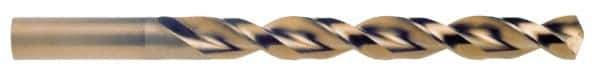 Cleveland - 5mm 135° Cobalt Jobber Drill - TiN Finish, Right Hand Cut, Parabolic Flute, Straight Shank, 3.386" OAL, Split Point - First Tool & Supply