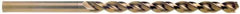 Cleveland - 8.6mm 135° Cobalt Jobber Drill - Oxide/Gold Finish, Right Hand Cut, Parabolic Flute, Straight Shank, 4.921" OAL, Split Point - First Tool & Supply