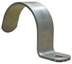 Empire - 1-1/4" Pipe, Grade 304 Stainless Steel," Pipe or Conduit Strap - 1 Mounting Hole - First Tool & Supply