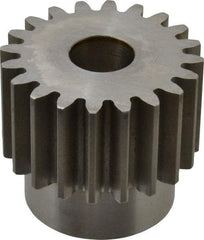 Browning - 8 Pitch, 2-1/2" Pitch Diam, 2.7" OD, 20 Tooth Spur Gear - 1-1/2" Face Width, 7/8" Bore Diam, 2-1/8" Hub Diam, 20° Pressure Angle, Steel - First Tool & Supply