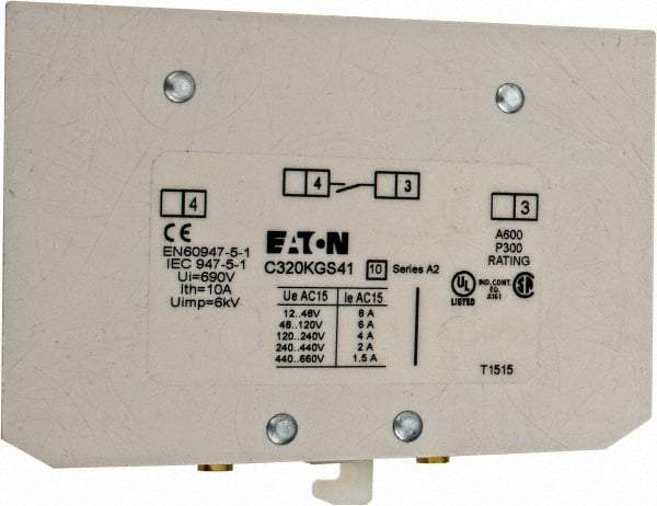 Eaton Cutler-Hammer - Starter Auxiliary Contact - For Use with 100-400A Contactors - First Tool & Supply