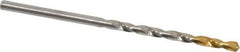 DORMER - #34 118° High Speed Steel Jobber Drill - TiN Finish, Right Hand Cut, Spiral Flute, Straight Shank, 2-5/8" OAL, Split Point - First Tool & Supply