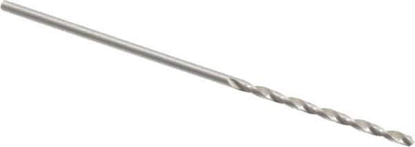 DORMER - #58 118° High Speed Steel Jobber Drill - Bright Finish, Right Hand Cut, Spiral Flute, Straight Shank, 1-5/8" OAL, Split Point - First Tool & Supply